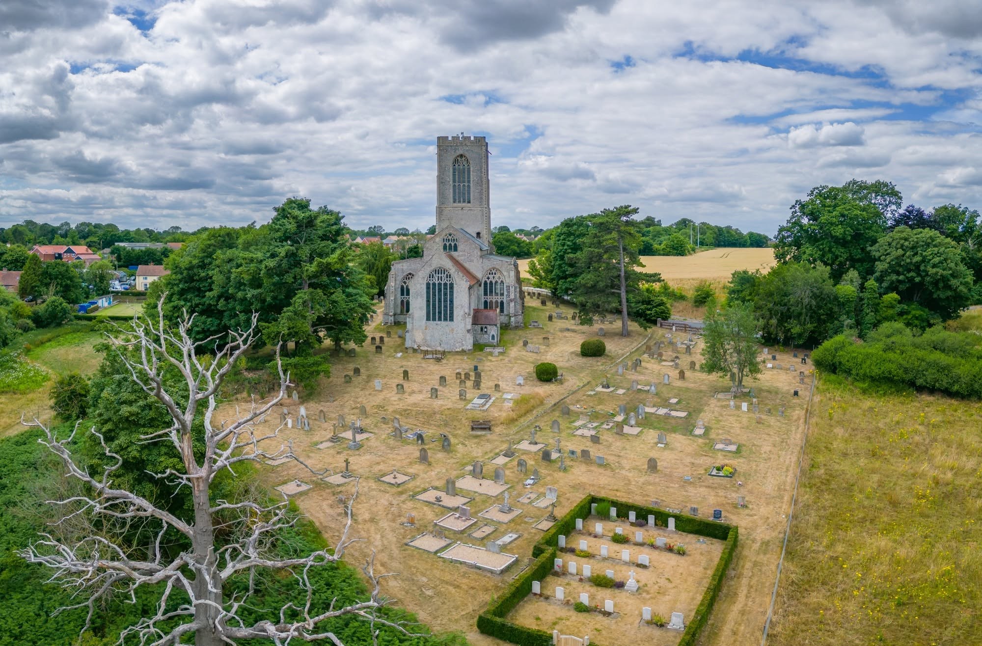 Front view of a church before wedding guests arrive